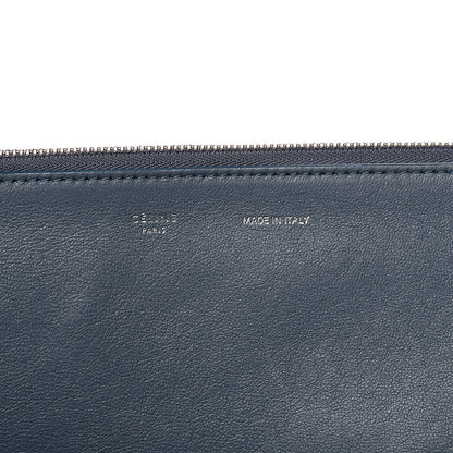 Celine Drummed Calfskin Suede Double Zip Trapeze Orage 6 of 11