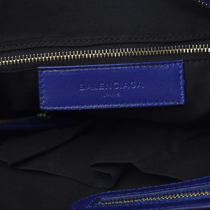 Balenciaga Chevre Gold Metallic Edge Hardware Velo Bleu Roi 7 of 9