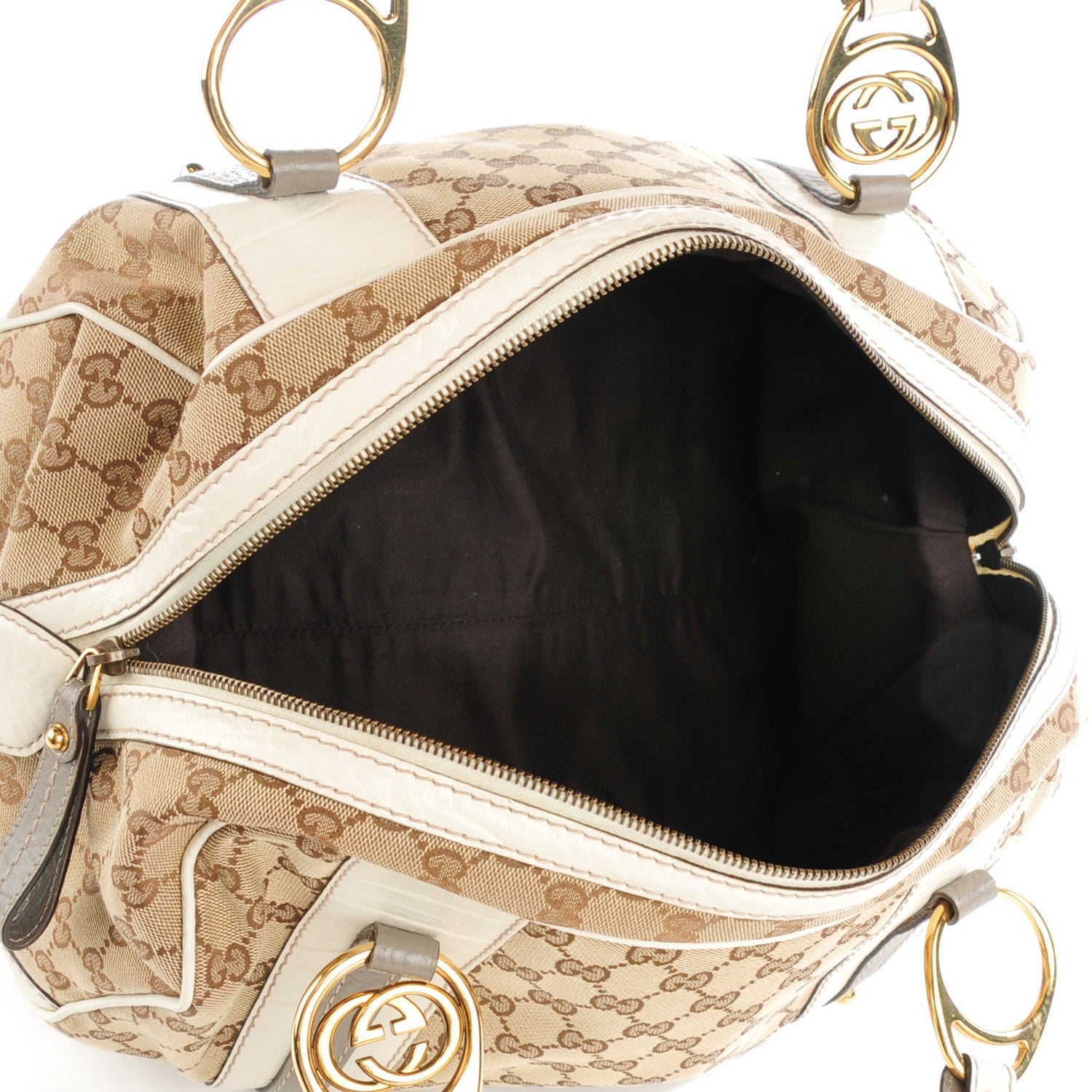 Gucci Monogram Medium Interlocking Boston Off White 6 of 8