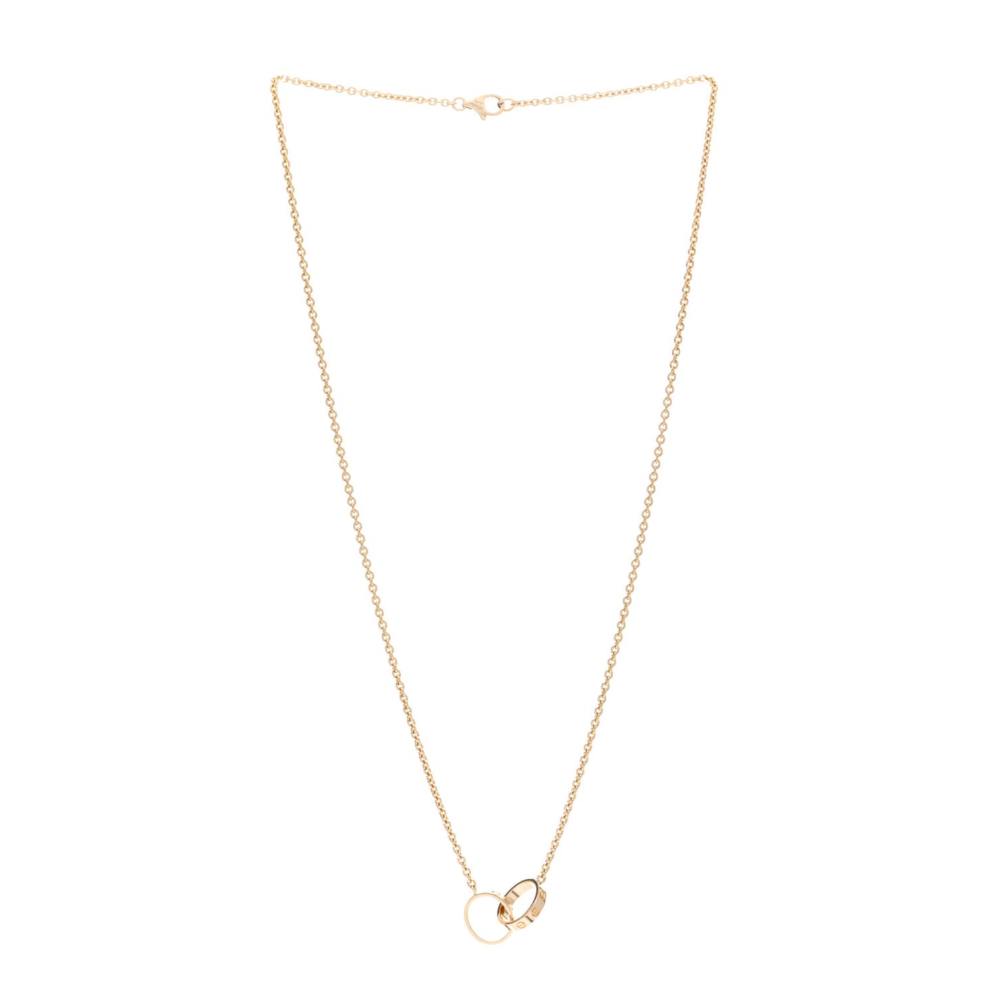 18K Yellow Gold Interlocking LOVE Necklace