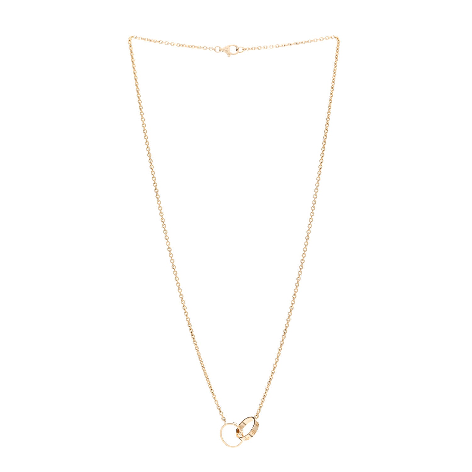 Cartier 18K Yellow Gold Interlocking LOVE Necklace 3 of 4