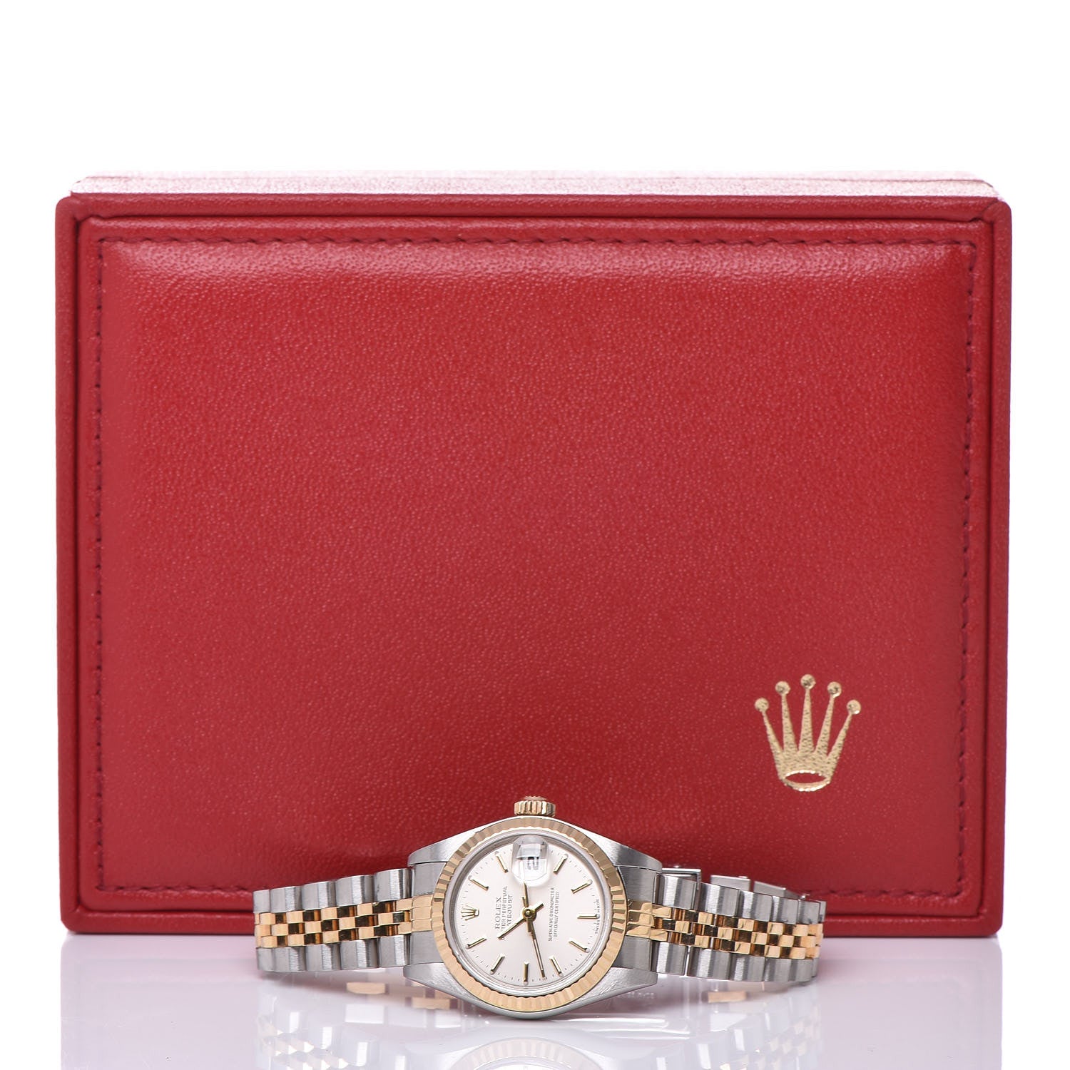 Rolex Stainless Steel 18K Yellow Gold 26mm Oyster Perpetual Datejust Watch Silver 79173 8 of 8