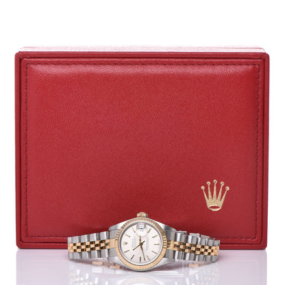 Rolex Stainless Steel 18K Yellow Gold 26mm Oyster Perpetual Datejust Watch Silver 79173 8 of 8
