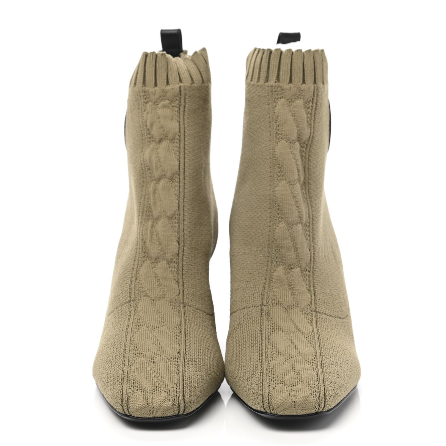 Hermes Knit Calfskin Volver 60 Ankle Boots 37 Vert Sapin 2 of 8