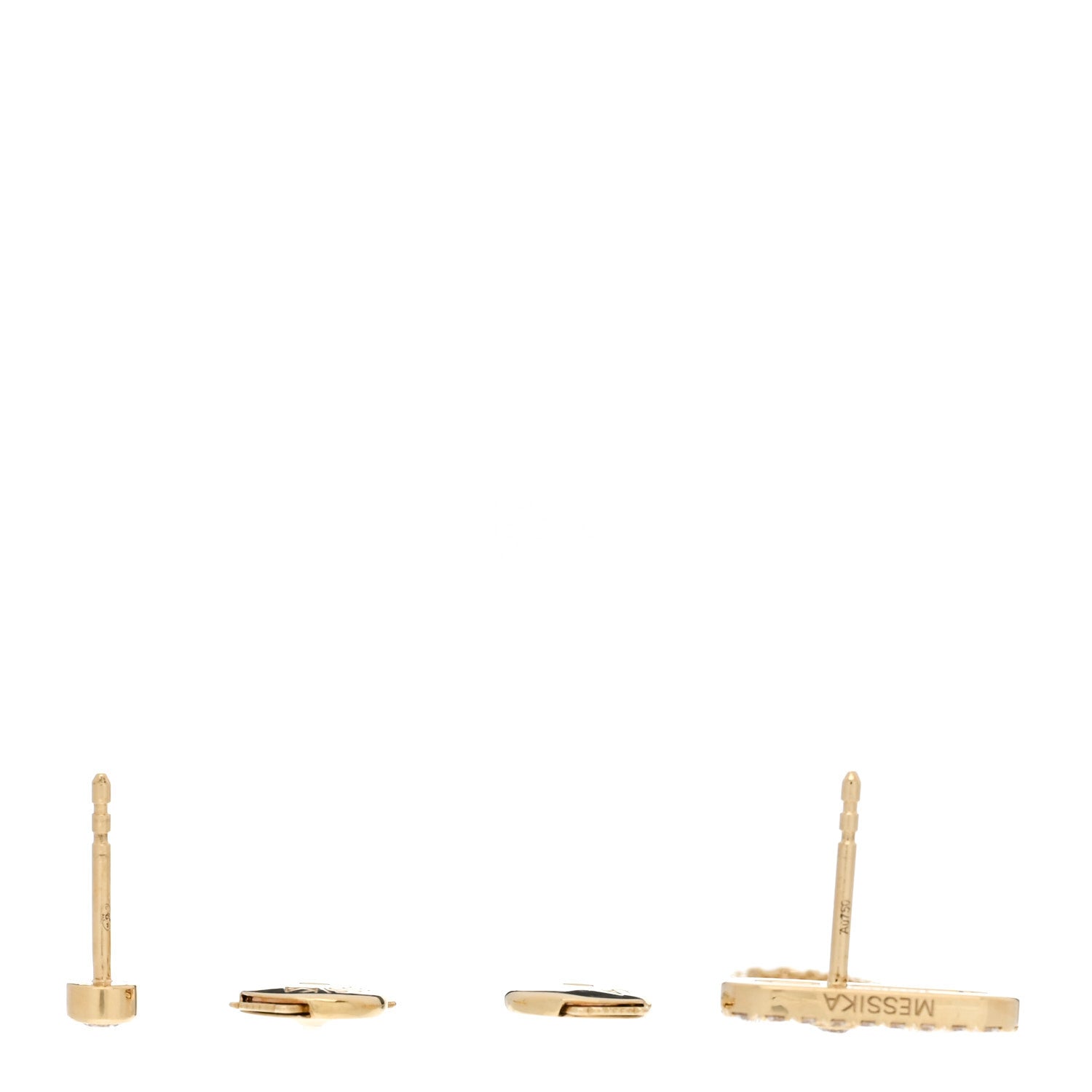 Messika 18K Yellow Gold Diamond Move Uno Chain and Stud Earrings 3 of 5