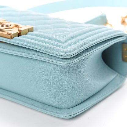 Chanel Caviar Quilted Small Boy Flap Light Blue 9 of 10