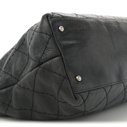 Chanel Glazed Calfskin Large On The Road Tote Black 10 of 13