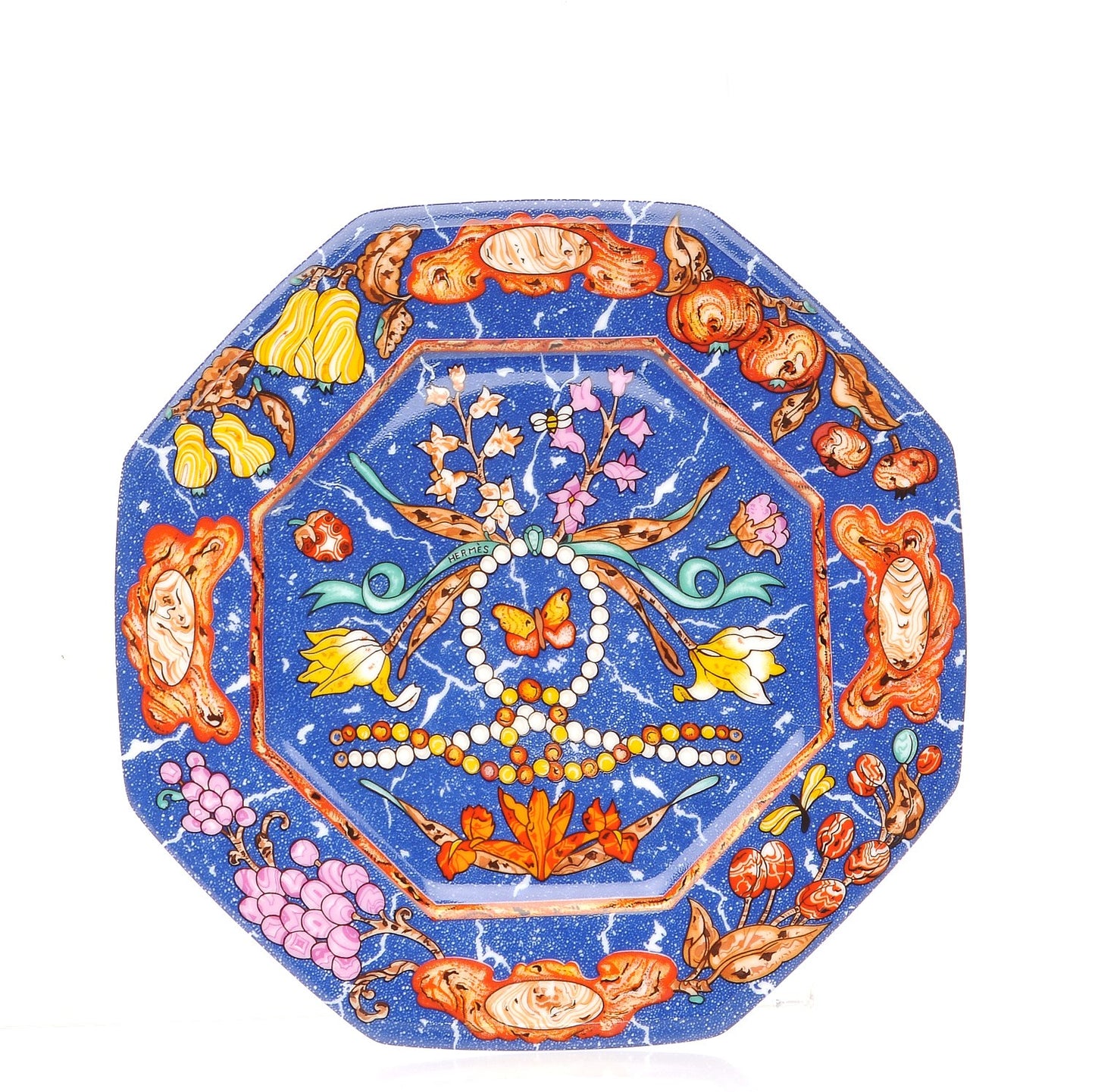 Porcelain Marqueterie de Pierres d'Orient et d'Occident Salad Plate