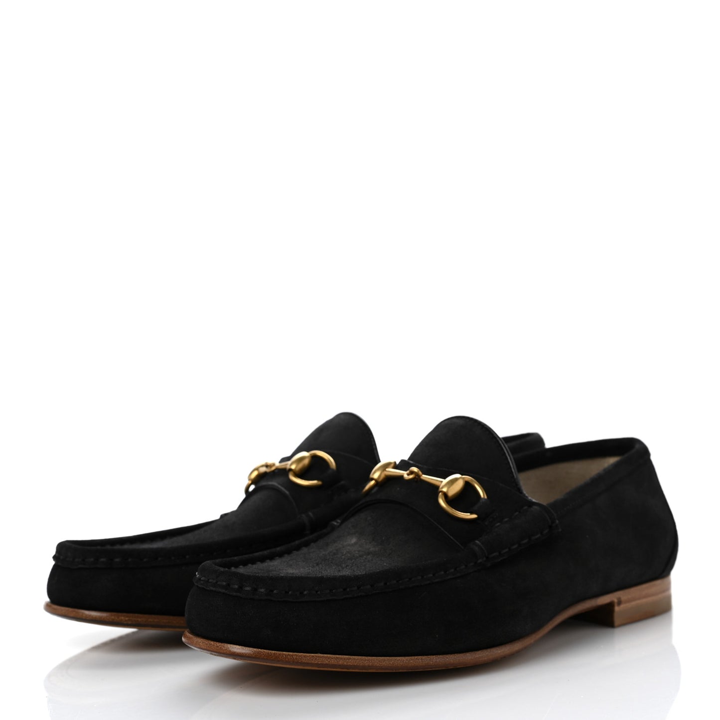 Suede Mens 1953 Horsebit Loafers 9.5 Black