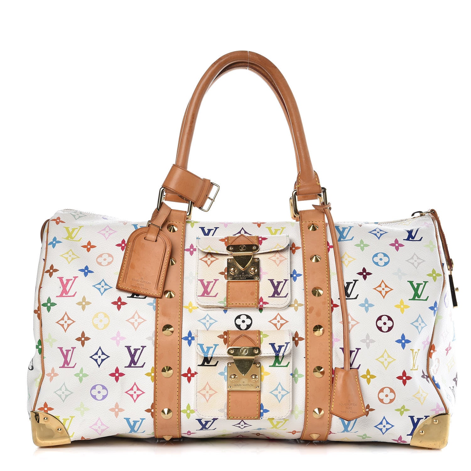 Louis Vuitton Monogram Multicolor Keepall 45 White 1 of 28