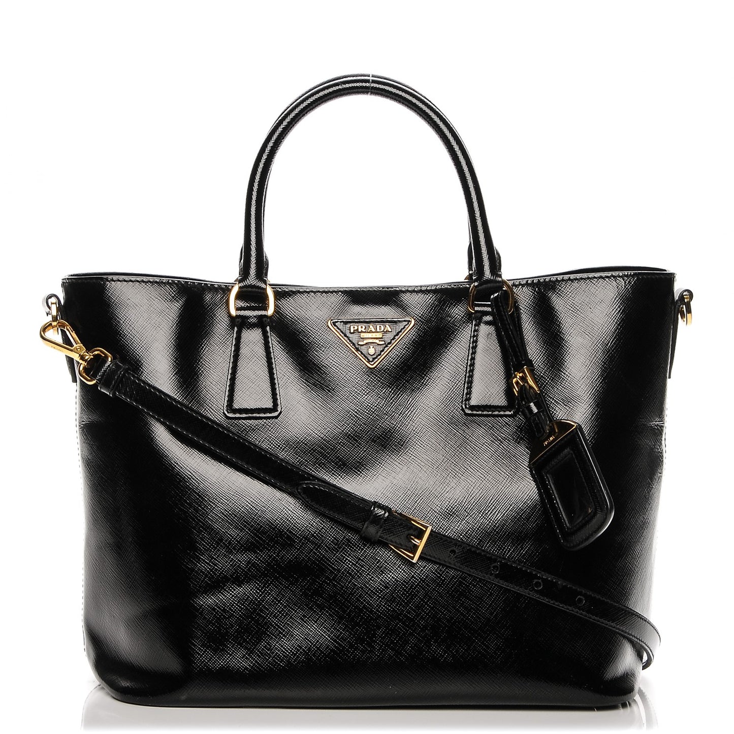Saffiano Vernice Tote Black