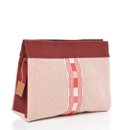 Hermes Toile Trousse De Voyage Jimetou PM Terracota 3 of 6