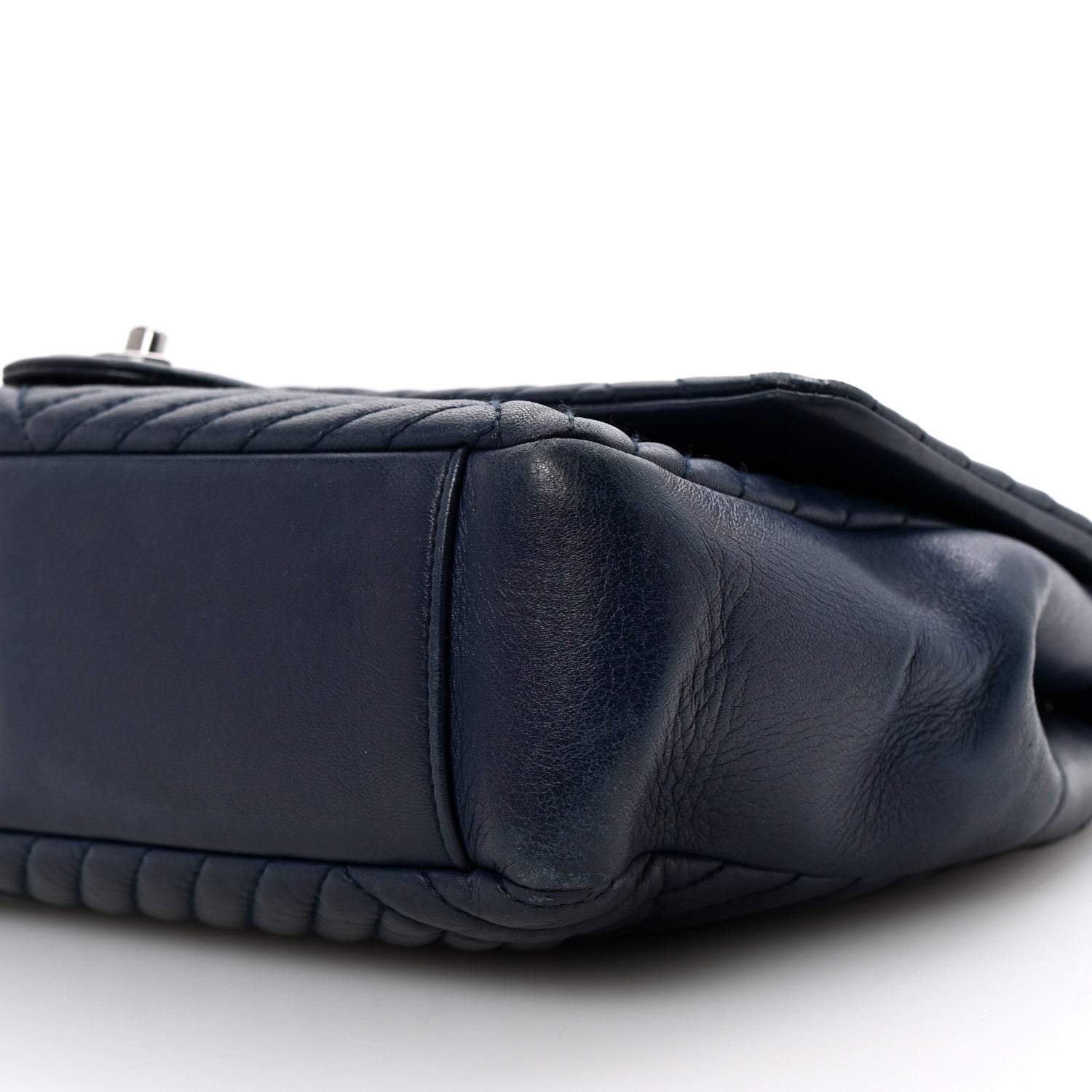 Chanel Lambskin Quilted Large CC Crossing Flap Navy 9 of 11