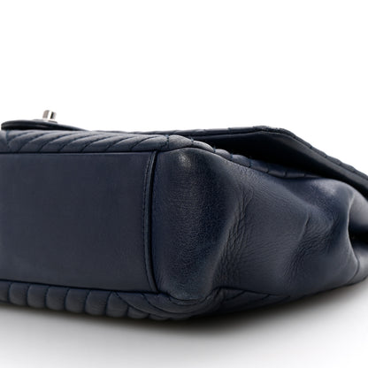 Chanel Lambskin Quilted Large CC Crossing Flap Navy 9 of 11