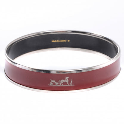 Hermes Enamel Wide Caleche Bracelet 65 Red 1 of 5