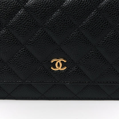 Chanel Caviar Quilted Wallet On Chain WOC Black 10 of 11