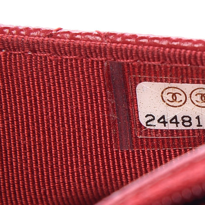 Chanel Caviar Quilted Wallet on Chain WOC Red 8 of 11