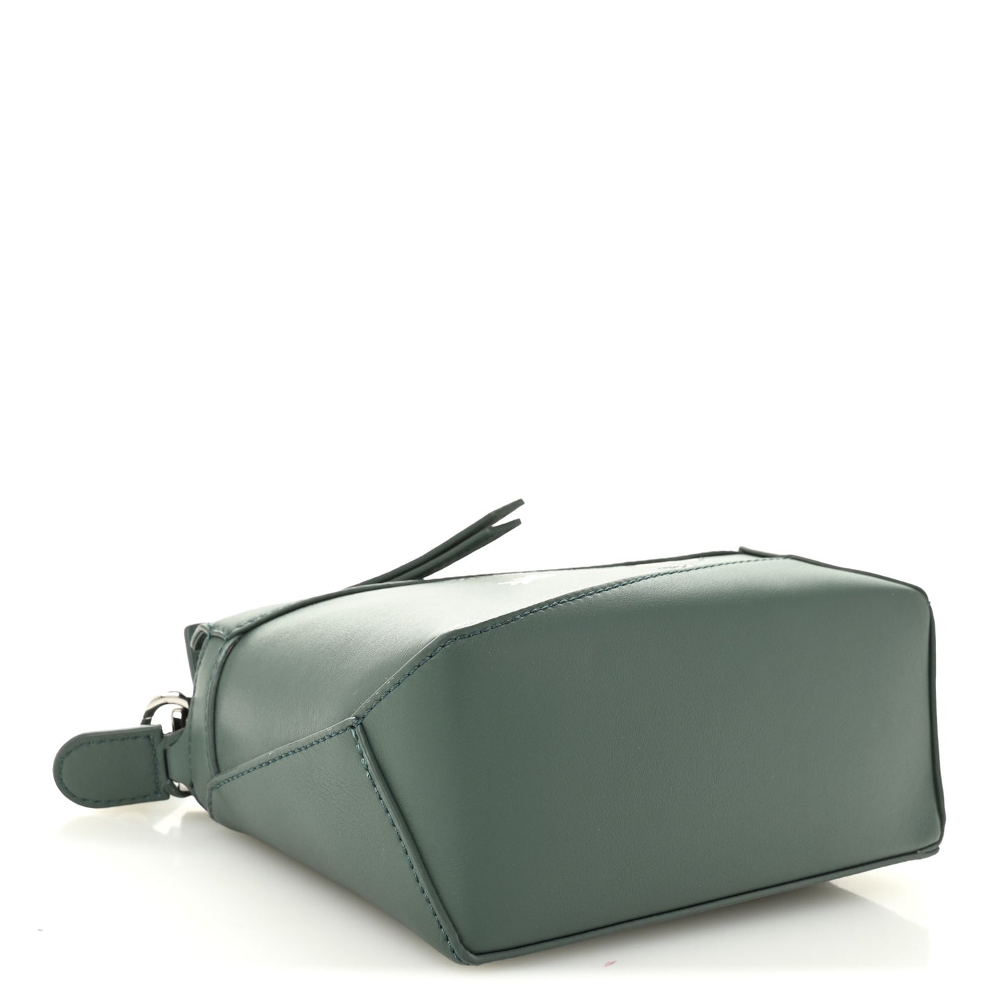 X SUNA FUJITA Shiny Calfskin Mini Octopus Puzzle Edge Bag Vetiver