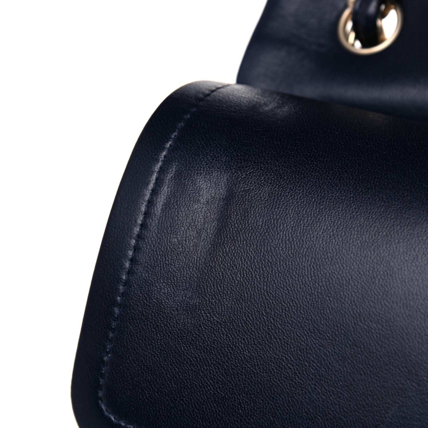 Chanel Lambskin Quilted Jumbo Double Flap Navy Blue 12 of 13