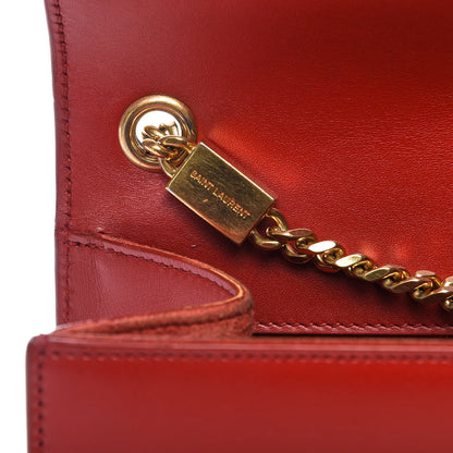 Saint Laurent Smooth Calfskin Medium Classic Monogram Kate Tassel Satchel Lipstick Red 9 of 10
