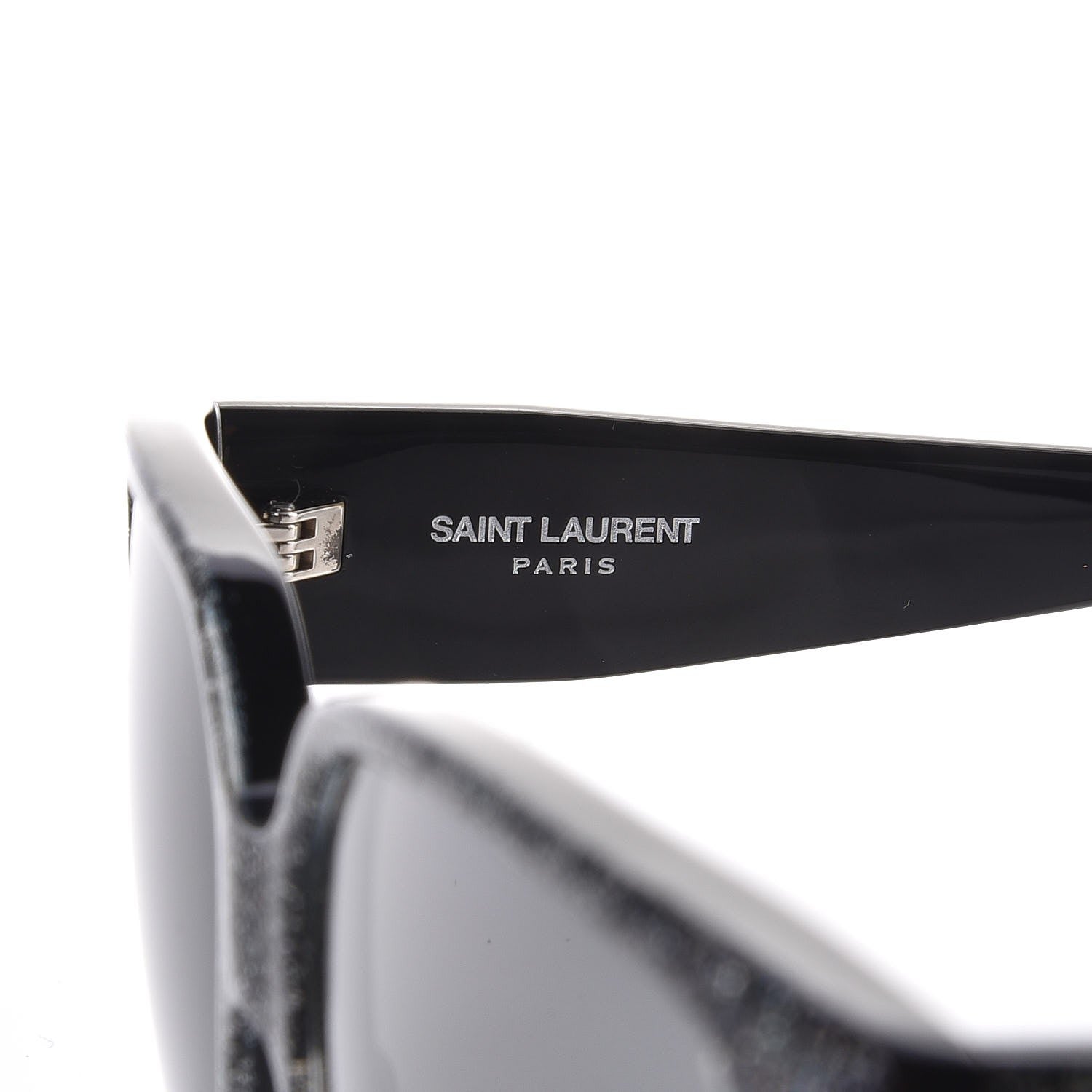 Saint Laurent Square SL M9 Sunglasses Glitter Black 5 of 7
