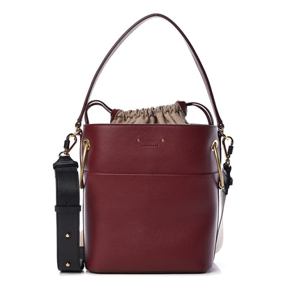 Chloe Smooth Calfskin Medium Roy Bucket Bag Plum Purple 1 of 11