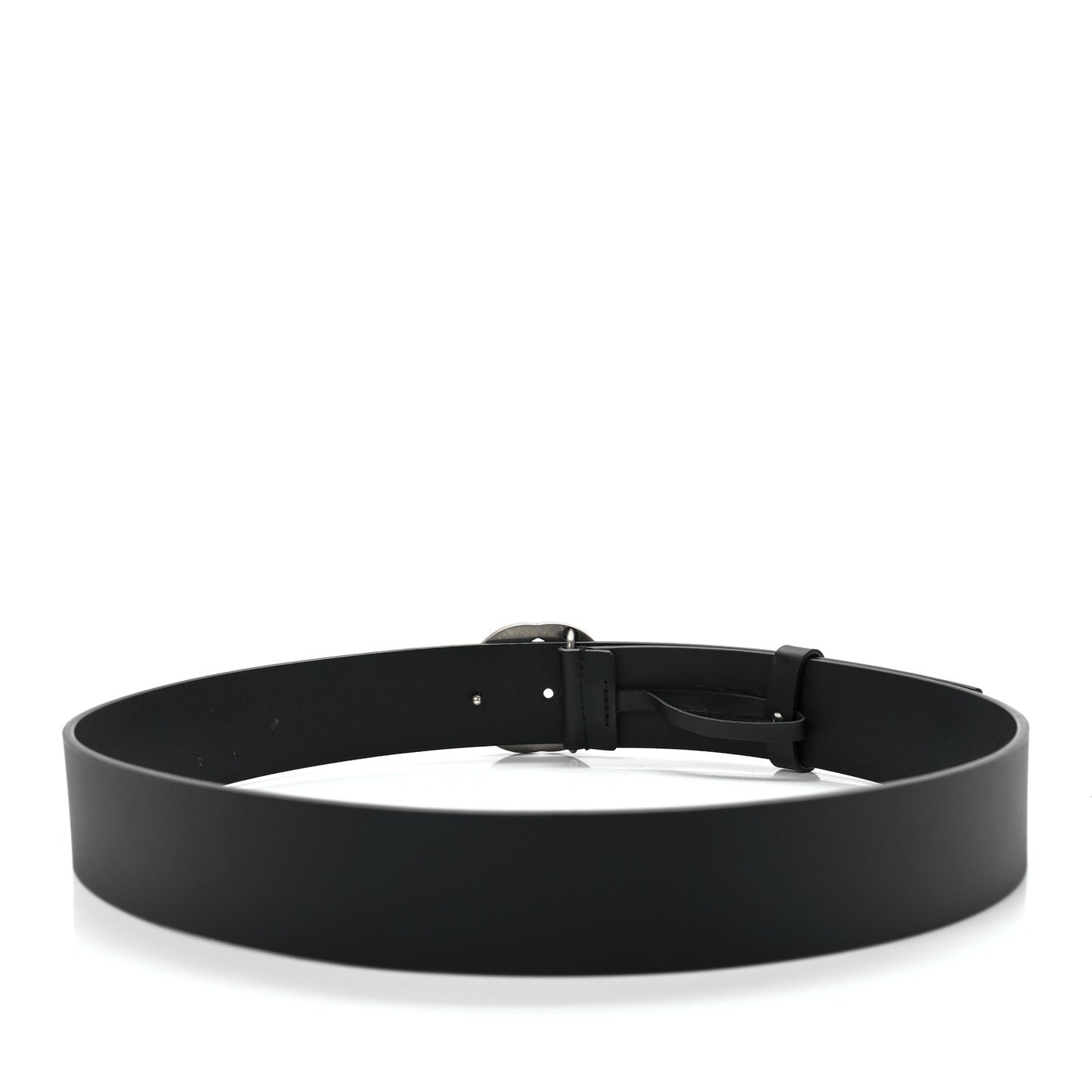Selleria Calfskin Nickel Interlocking G 37mm Belt 90 36 Black