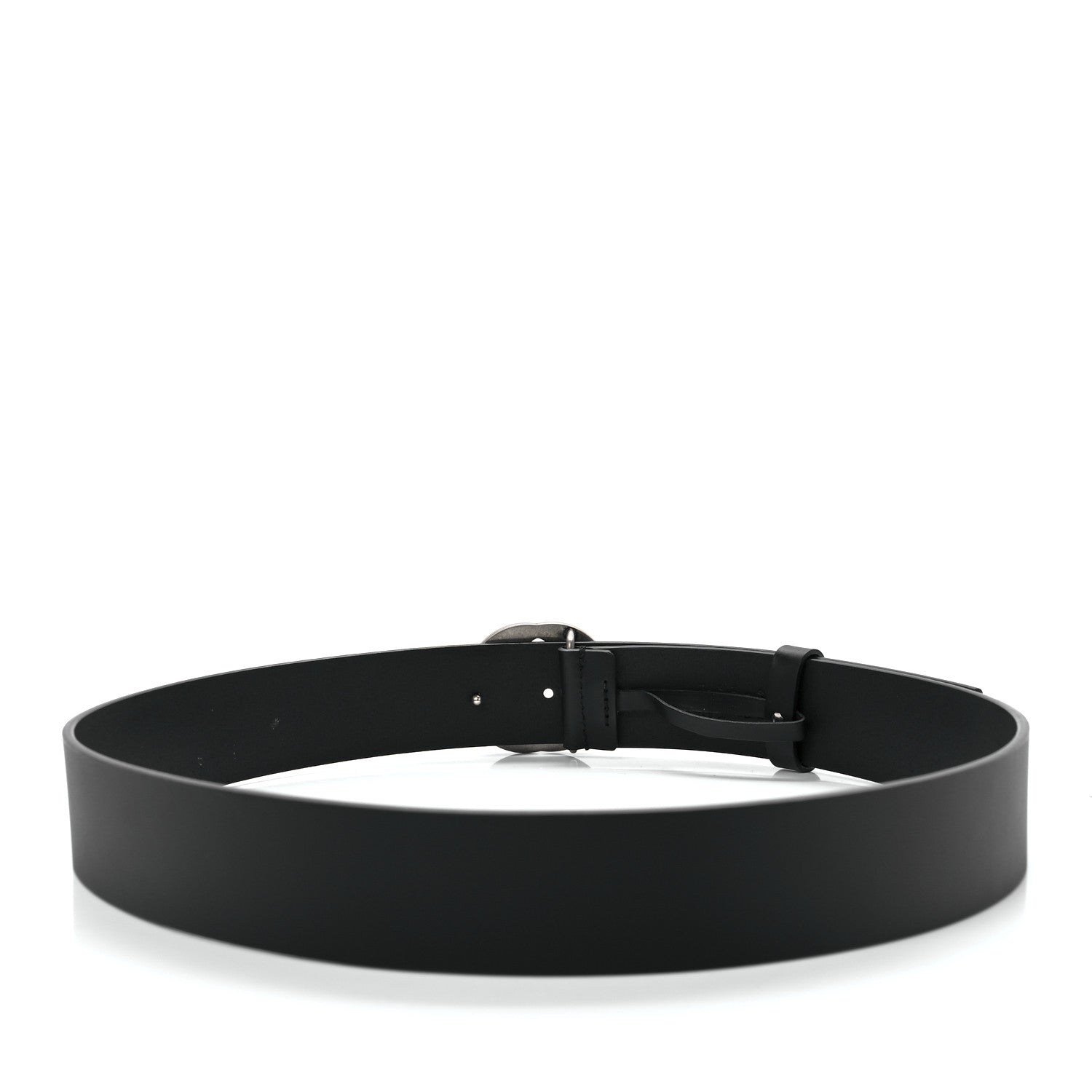 Gucci Selleria Calfskin Nickel Interlocking G 37mm Belt 90 36 Black 2 of 4