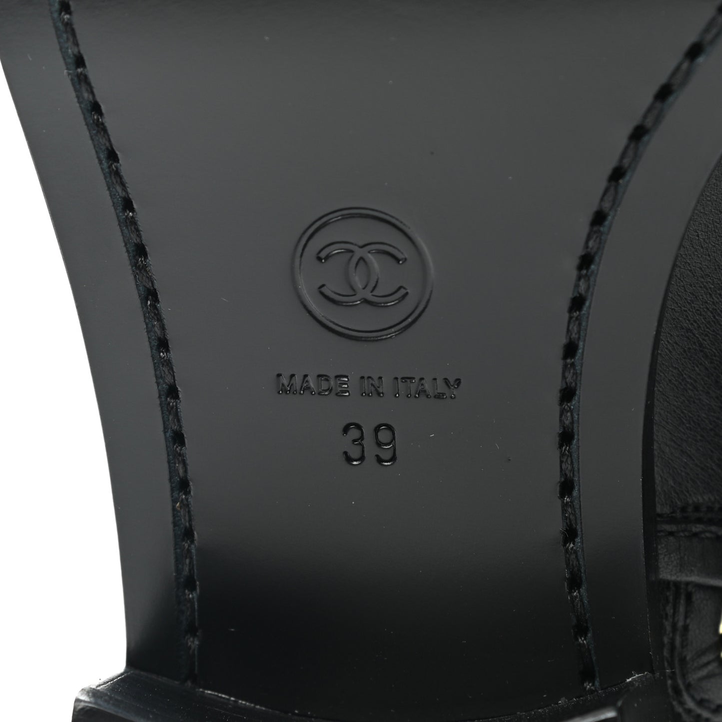 Calfskin CC Boots 39 Black