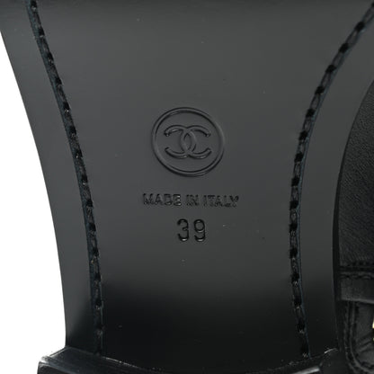 Chanel Calfskin CC Boots 39 Black 6 of 9