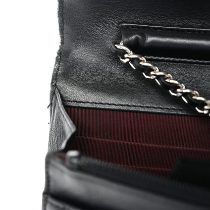 Chanel Lambskin Quilted Wallet On Chain WOC Black 12 of 12