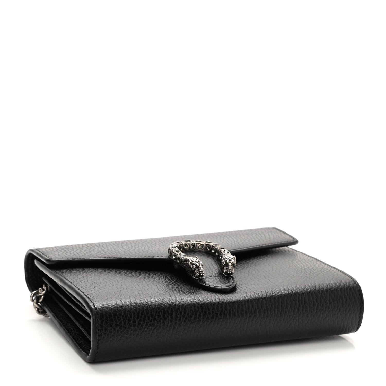 Gucci Calfskin Mini Dionysus Chain Wallet Black 3 of 7