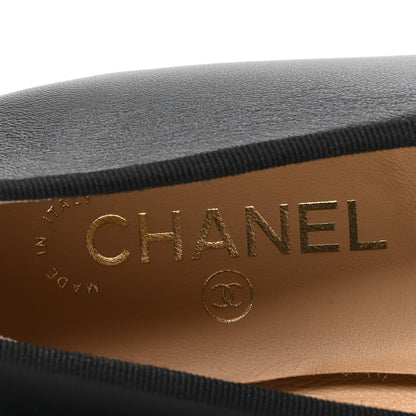 Chanel Lambskin Patent Cap Toe Ballerina Flats 39.5 Black 8 of 10