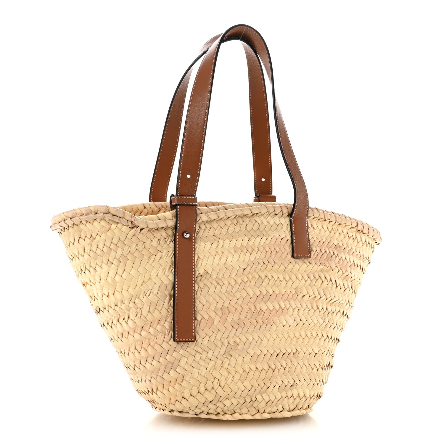 Loewe Raffia Basket Tote Bag Natural Tan 3 of 11