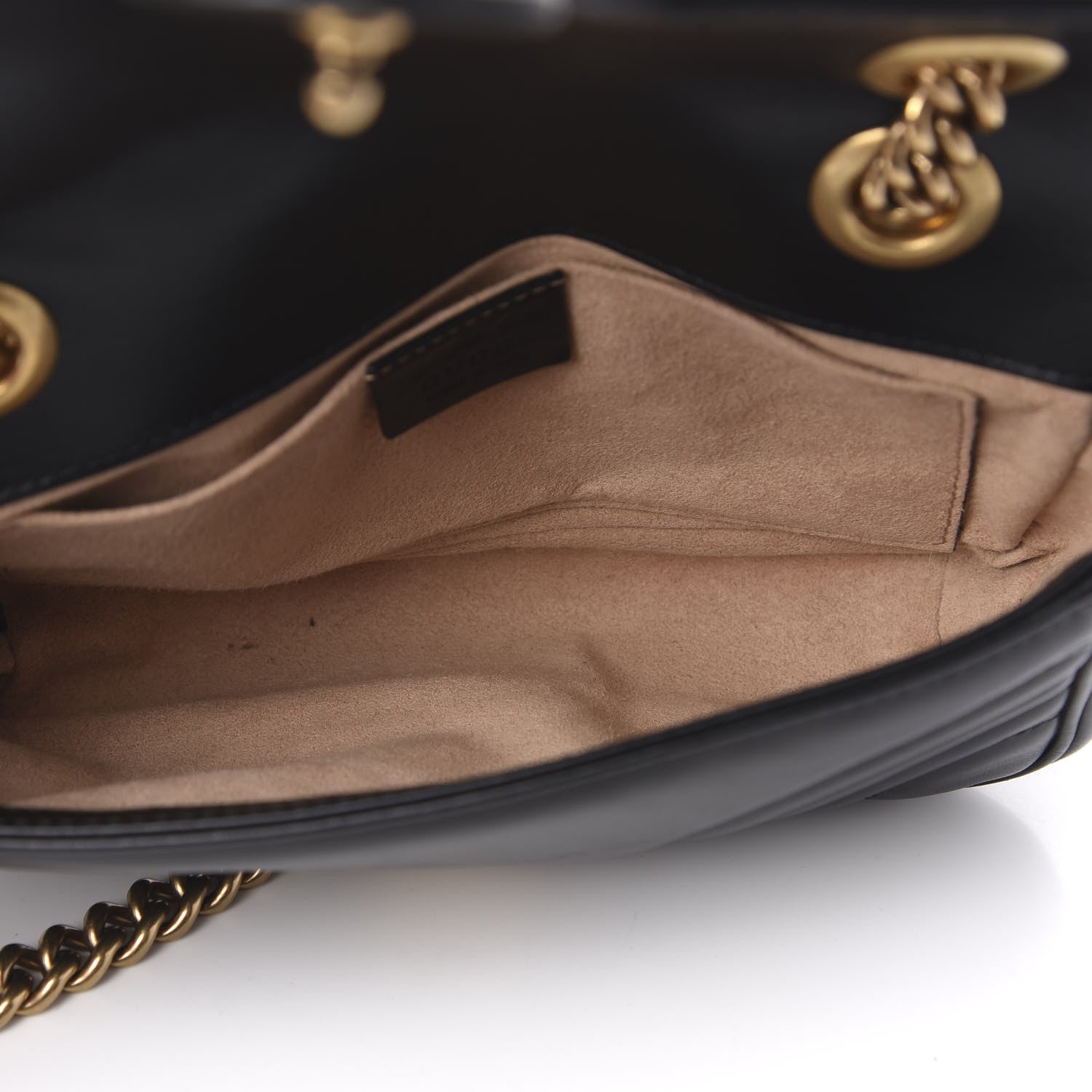 Gucci Calfskin Matelasse Mini GG Marmont Shoulder Bag Black 5 of 14