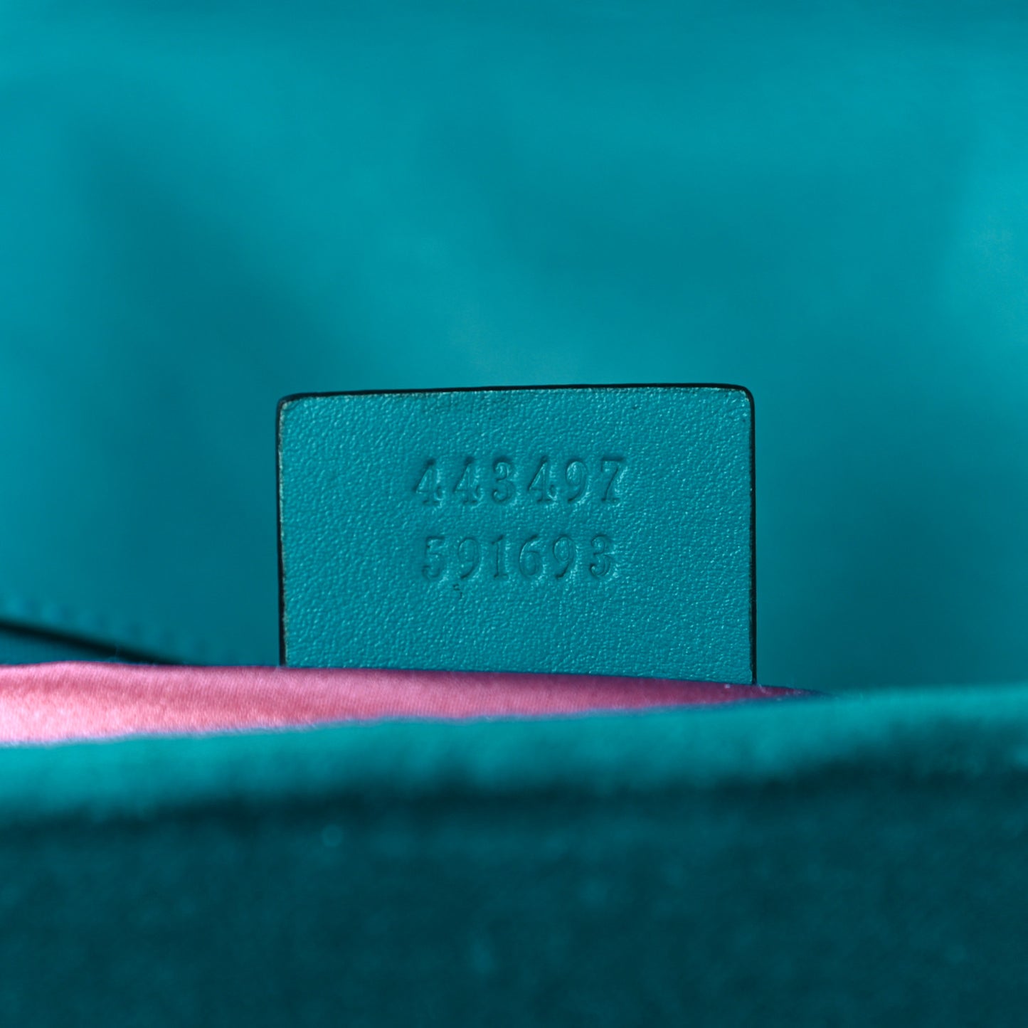 Velvet Matelasse Small GG Marmont Shoulder Bag Pavone Cyan