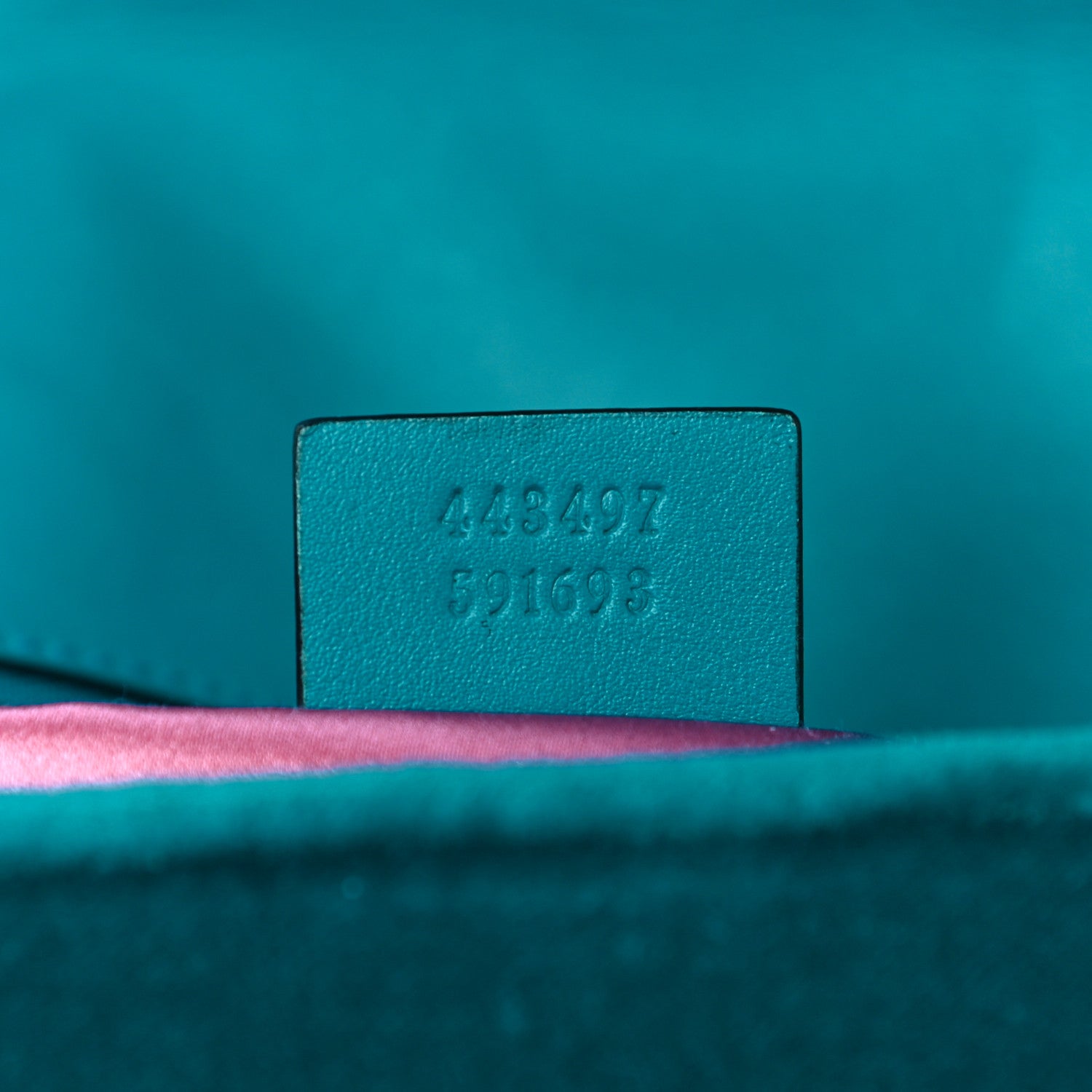 Gucci Velvet Matelasse Small GG Marmont Shoulder Bag Pavone Cyan 7 of 14