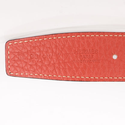 Hermes Togo Chamonix 32mm Belt Strap 90 Sanguine Chocolate 5 of 5