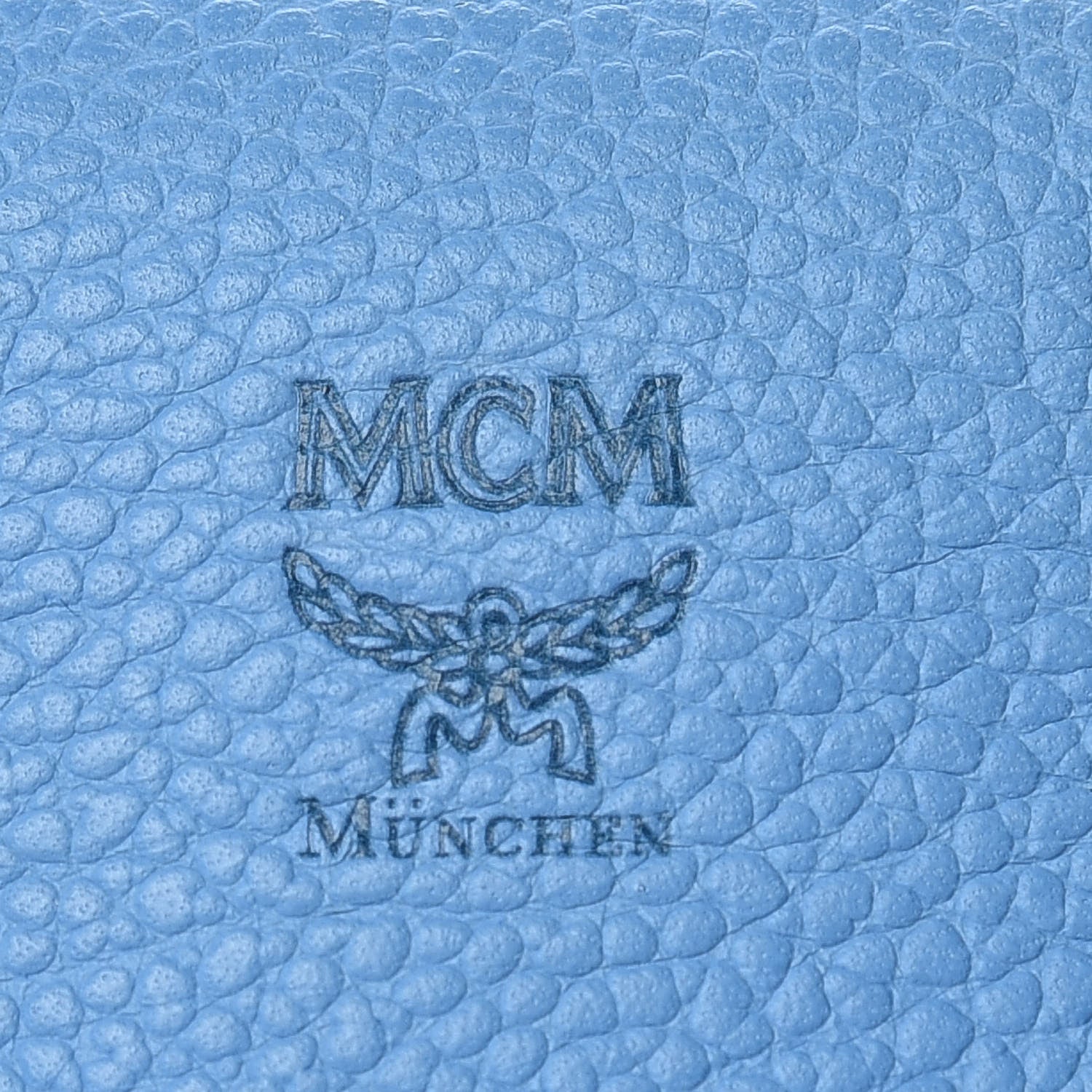 MCM Grained Calfskin Medium Milla Tote Tile Blue 8 of 14