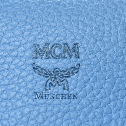MCM Grained Calfskin Medium Milla Tote Tile Blue 8 of 14
