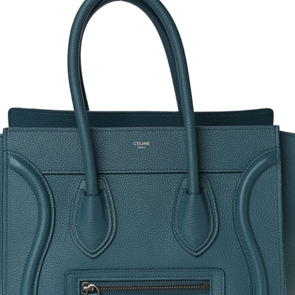Celine Drummed Calfskin Micro Luggage Celadon 8 of 15