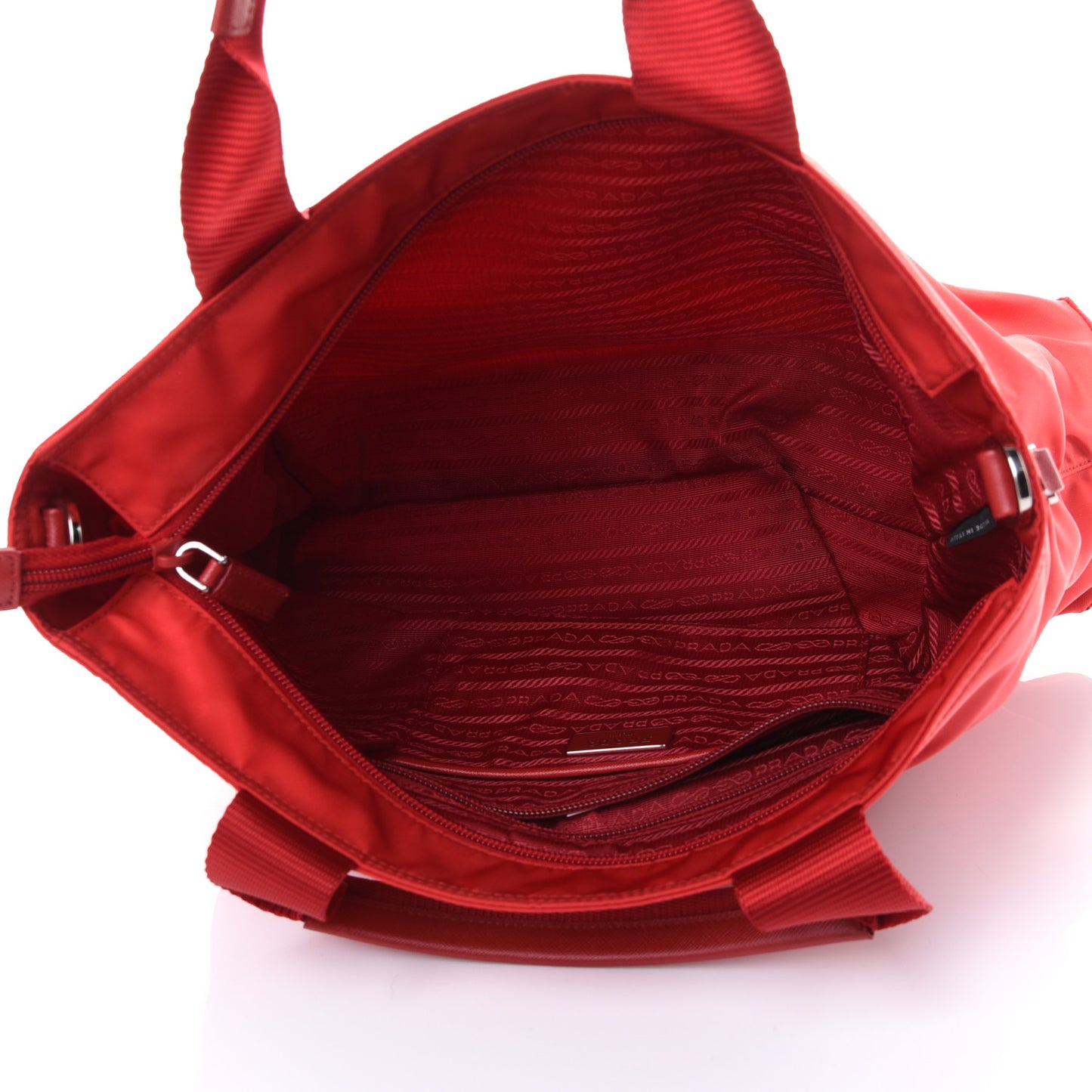 Tessuto Nylon Tote Rosso