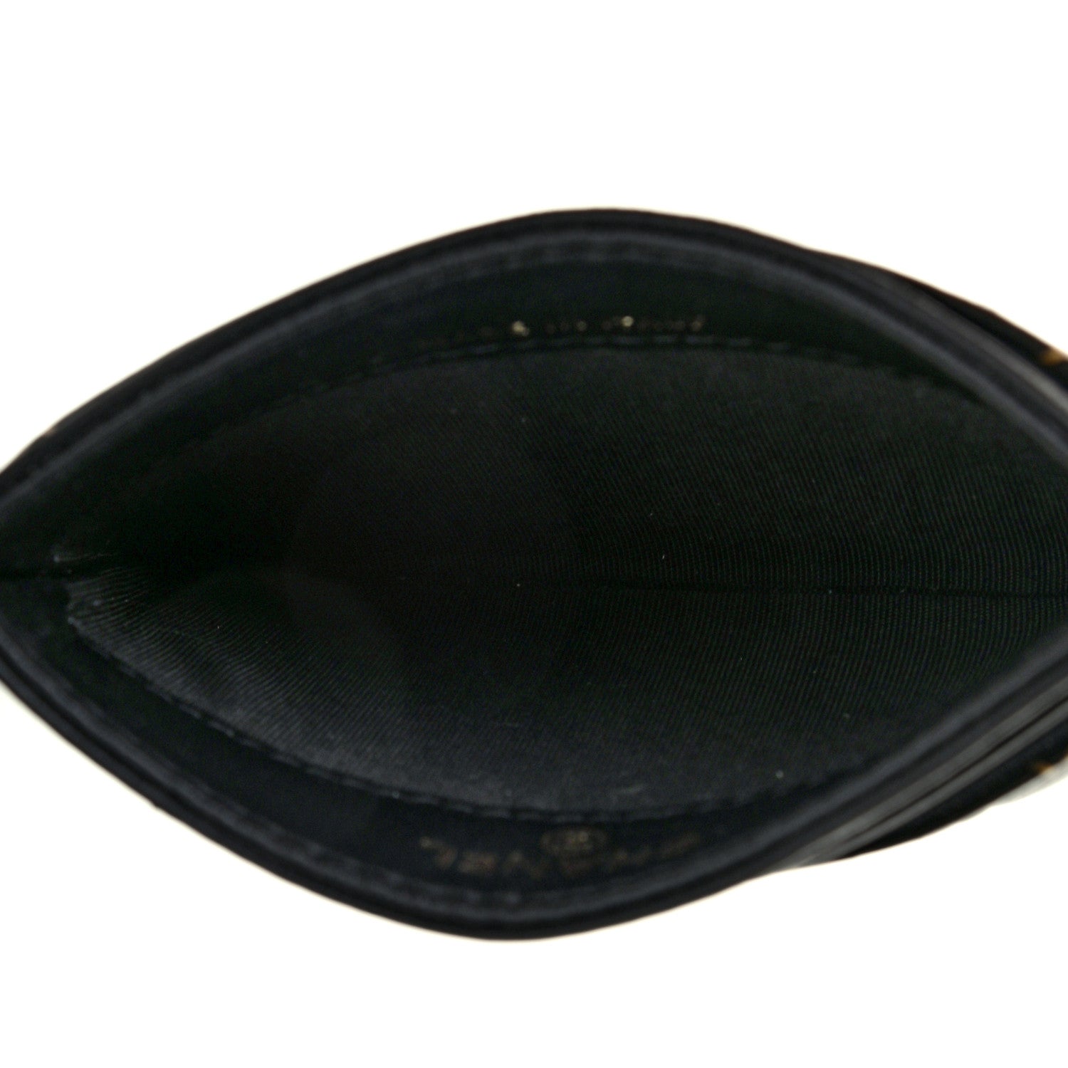 Chanel Lambskin Camellia Embossed Card Holder Black Gold 5 of 7