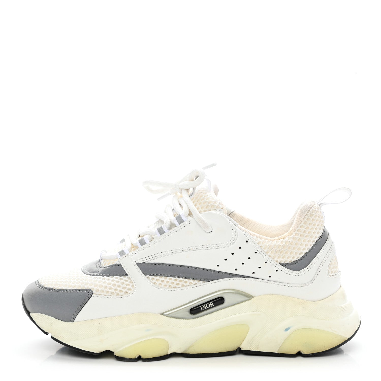 Christian Dior Technical Mesh Calfskin Mens B22 Sneakers 41 White 1 of 11