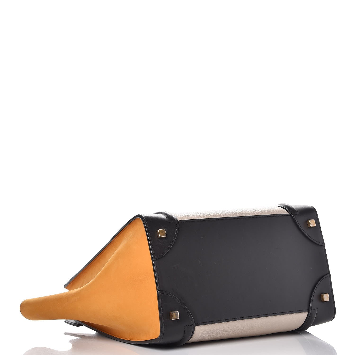 Celine Baby Grained Calfskin Nubuck Mini Luggage Daffodil 4 of 14
