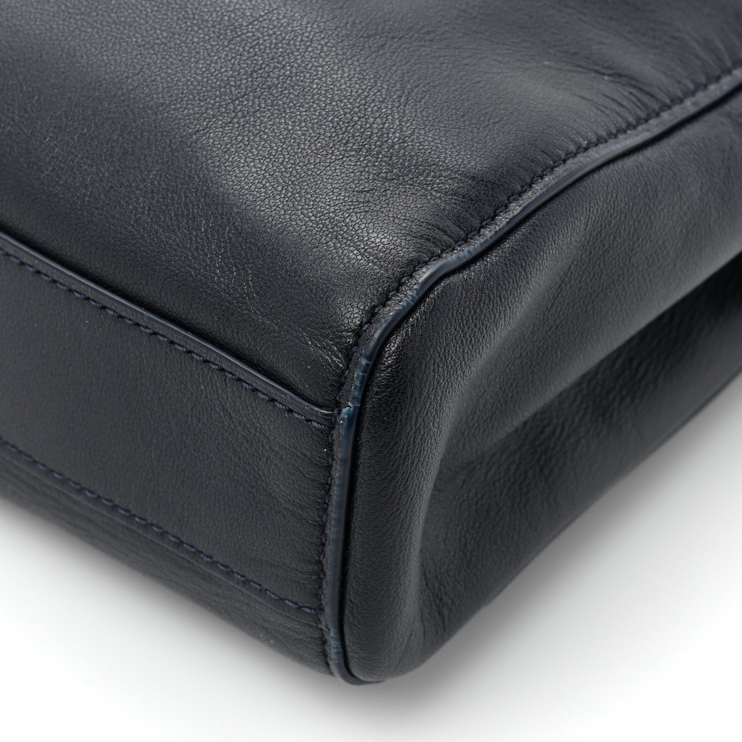 Saint Laurent SAINT LAURENT Smooth Calfskin Suede Medium Reversible Monogram Kate Satchel Navy 13 of 13