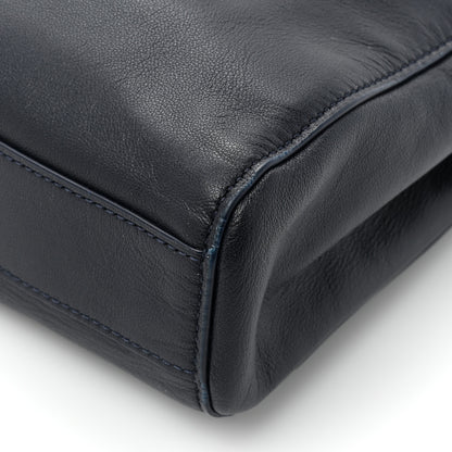 Saint Laurent SAINT LAURENT Smooth Calfskin Suede Medium Reversible Monogram Kate Satchel Navy 13 of 13