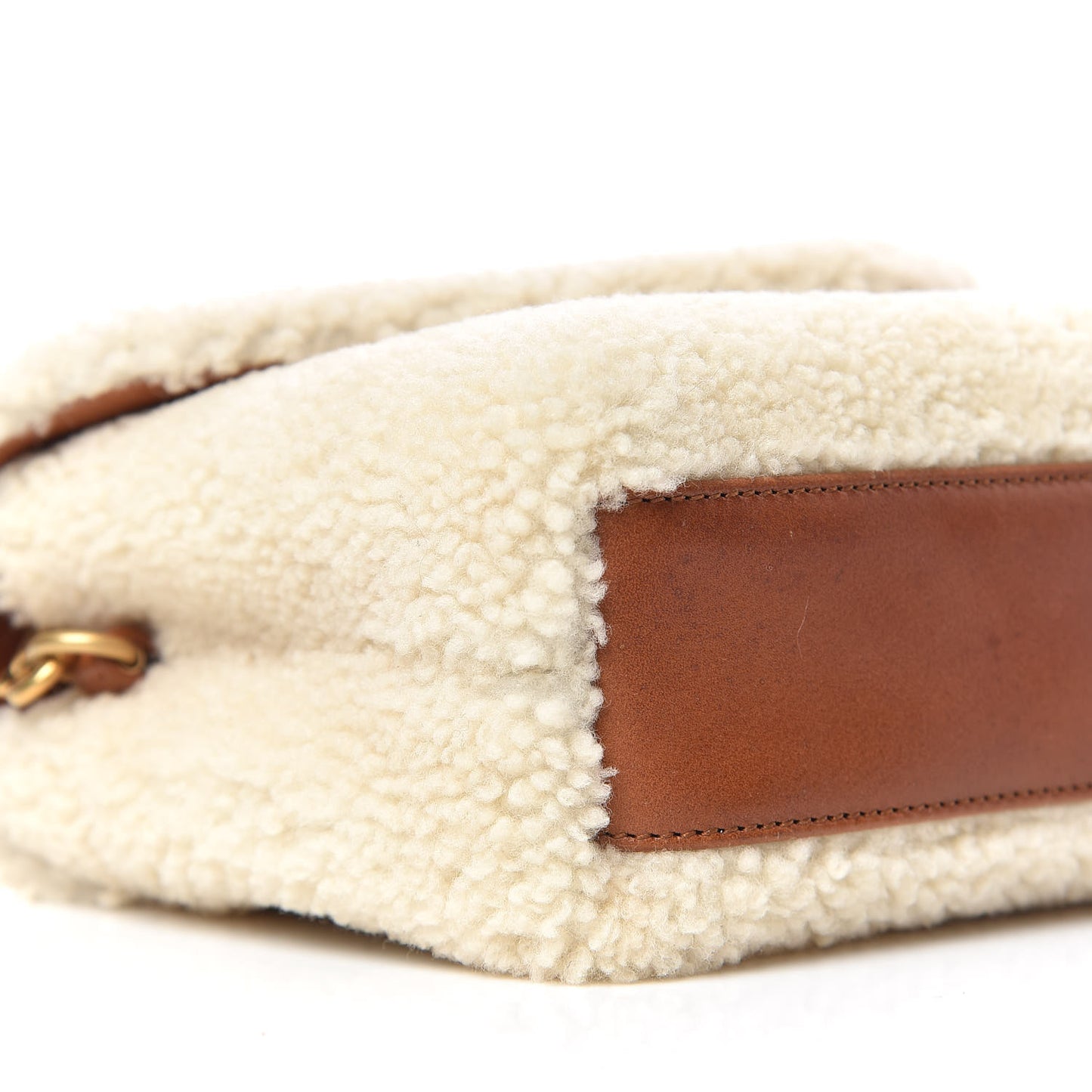Shearling Toy Loulou Shoulder Bag Natural