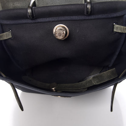 Hermes Toile Vache Calfskin Herbag 30 PM Backpack Black 5 of 10