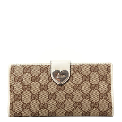 Gucci Monogram Heart Continental Wallet Off White 1 of 7